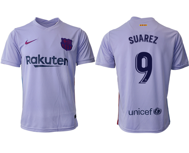 Men 2021-2022 Club Barcelona away aaa version purple #9 Soccer Jerseys->barcelona jersey->Soccer Club Jersey